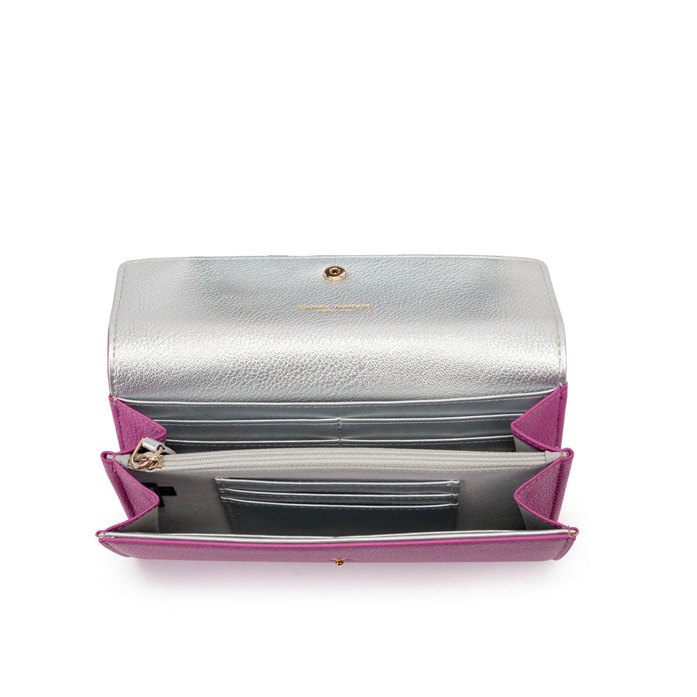 Ellen Wallet - Mauve Silver