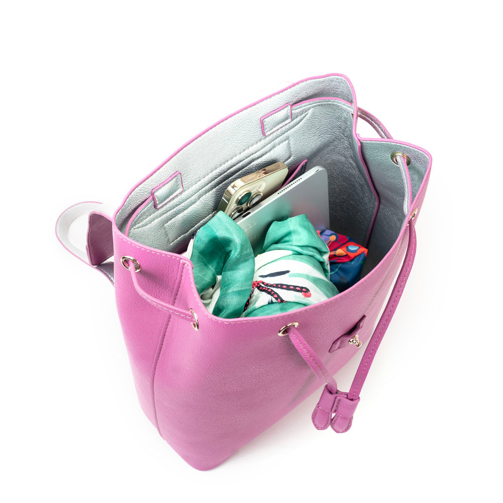 Keira Backpack - Mauve Silver