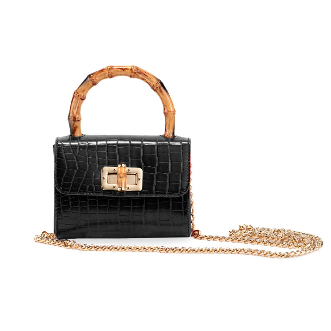 Bamboo Mini Bag - Black