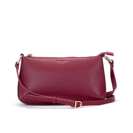 PAULA BAGUETTE BAG BORDEAUX - PLUM