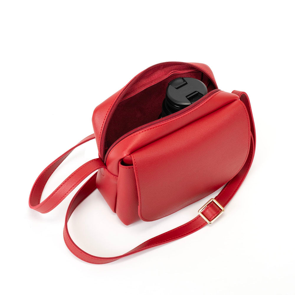 Adele Camera Bag - Cherry Red