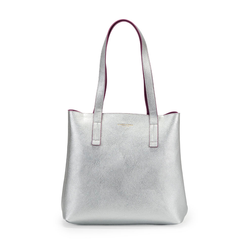 Iconic Midi Tote Bag - Mauve Silver