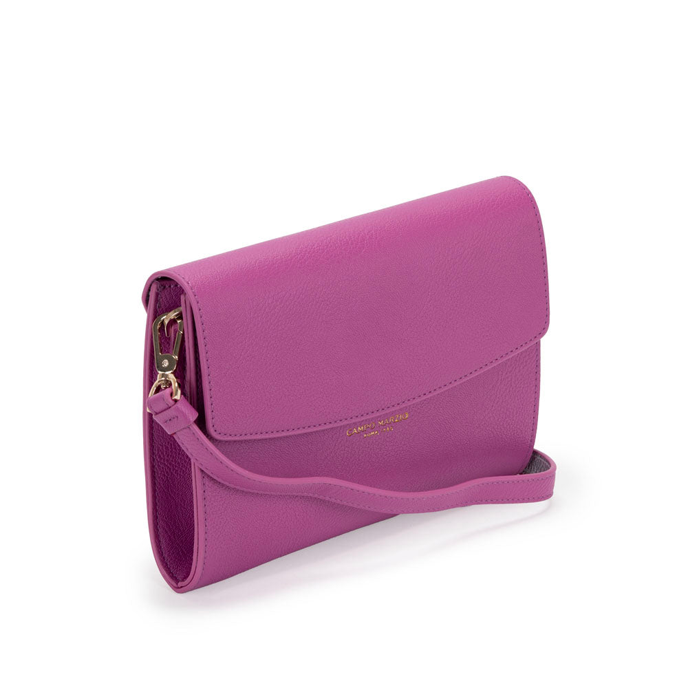 Meryl Clutch Shoulder Bag - Mauve Silver