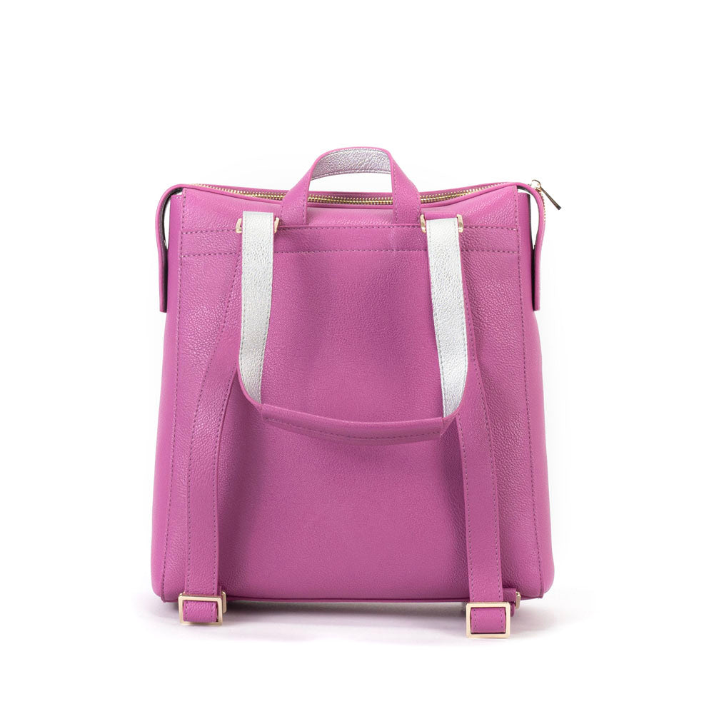 Sharon Backpack Bag - Mauve Silver