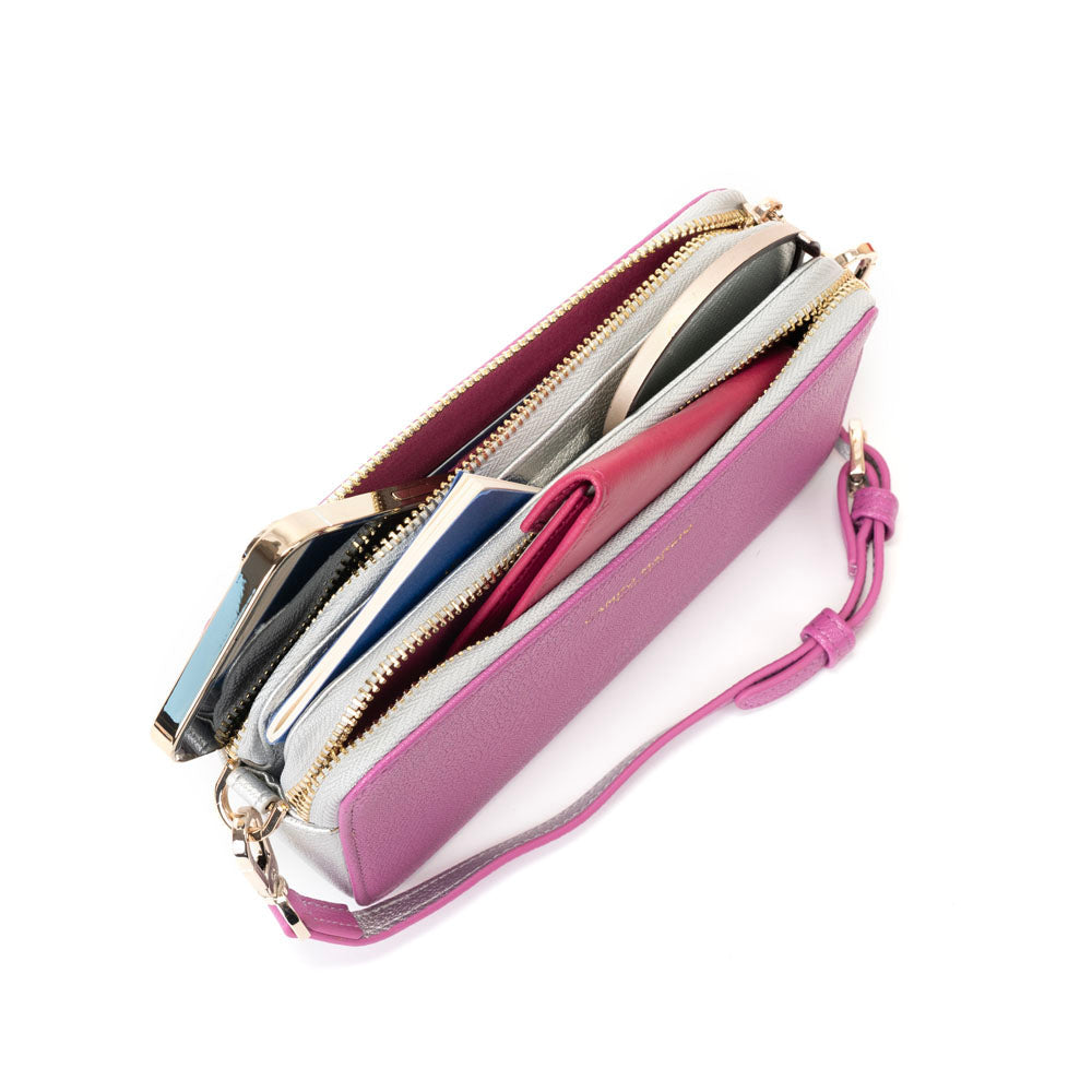 Chloe Mini Bag - Mauve Silver