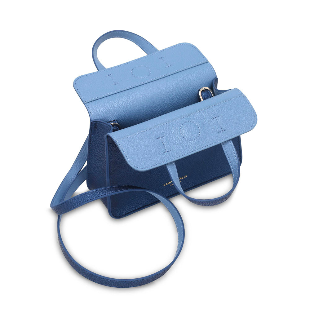 Greta Handbag Metalic Blue