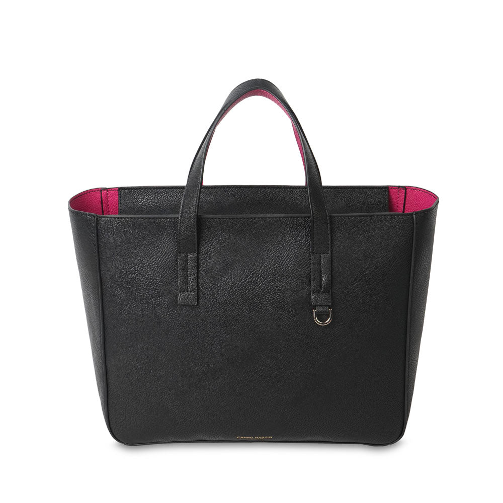 Ashley Handbag Black-Fuchsia