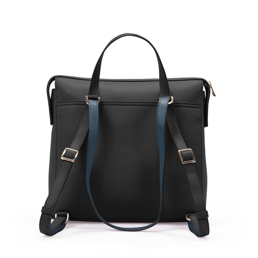 Sharon Backpack Bag - Black Lapis Blue