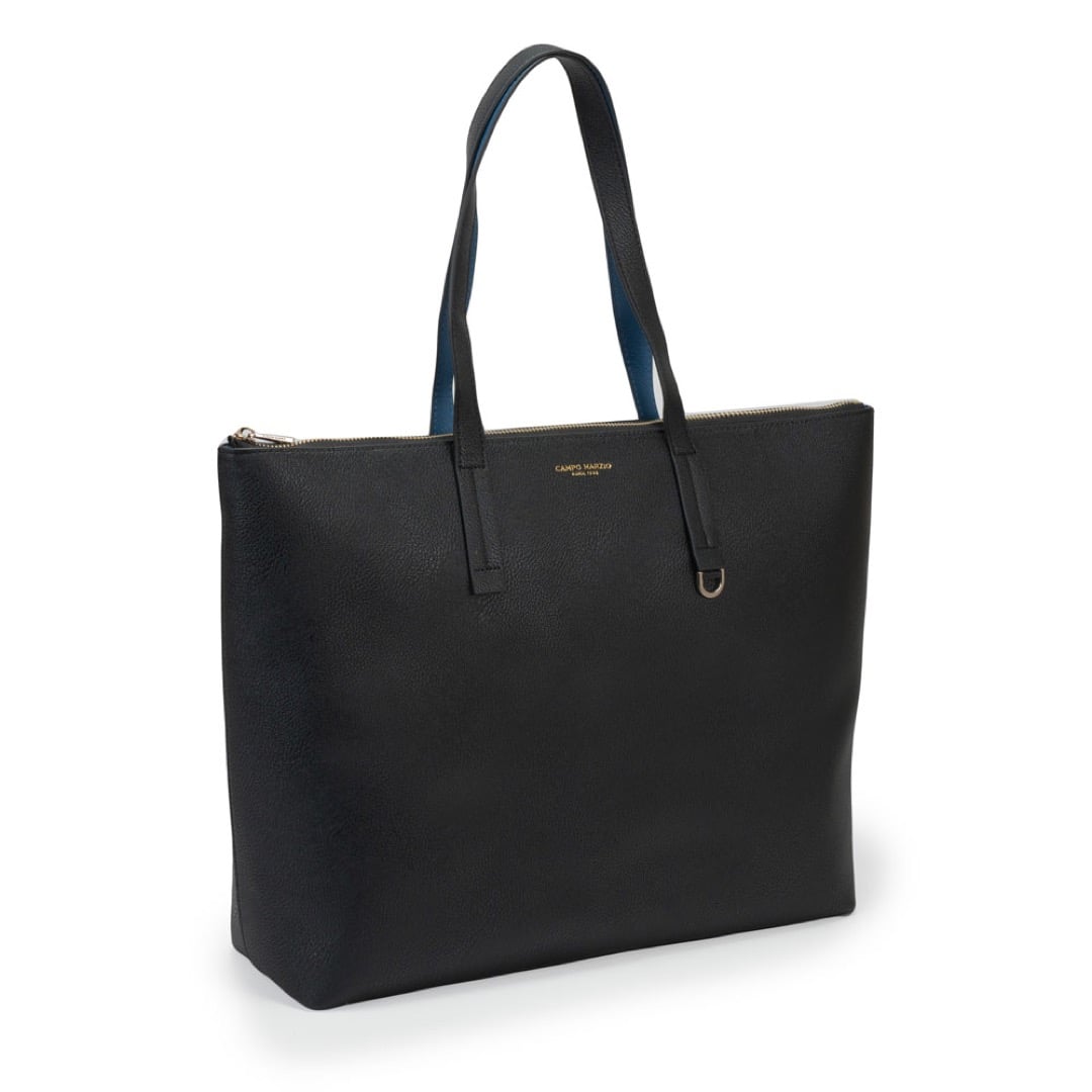 Winona Shopping Bag - Black Lapis Blue