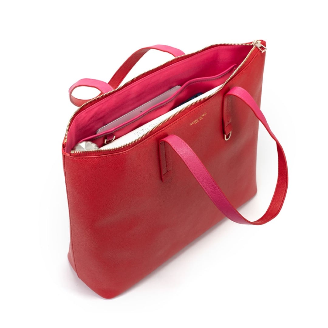 Winona Shopping Bag - Cherry Red Fuchsia Pink